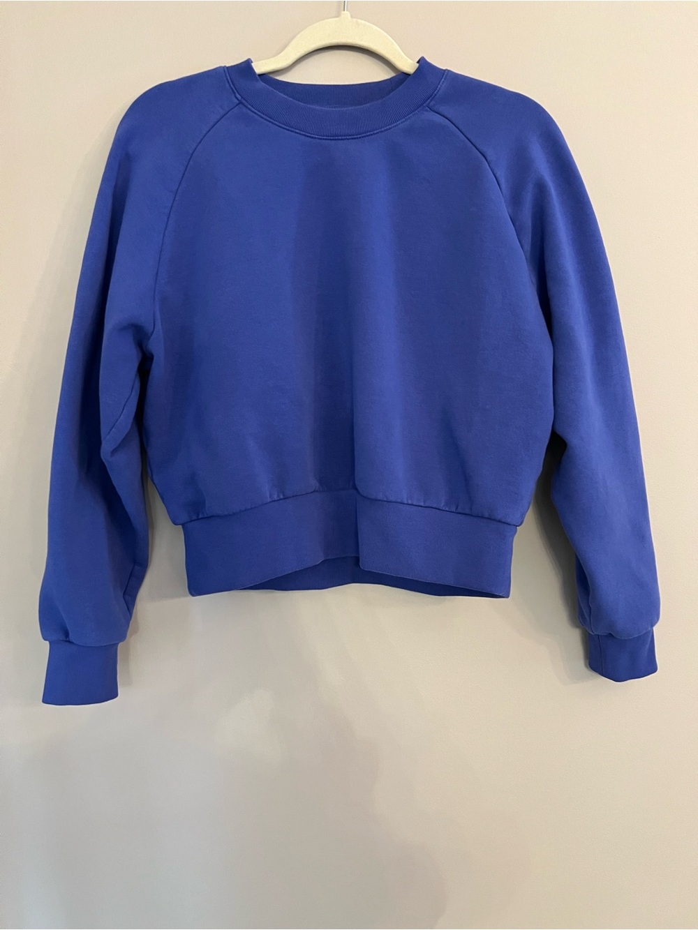 Athleta Cobalt Blue Crewneck Sweatshirt Fleece, Size Small